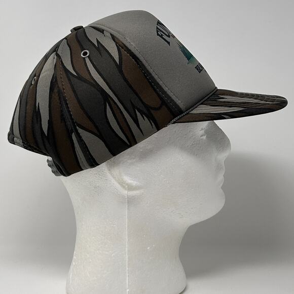Vintage 90s Funkley Bar & Lounge Hat Cap Gray Camouflage Minnesota Snapback - Picture 7 of 9